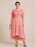 A-Line/Princess Scoop Half Sleeves Plus Size Mother of the Bride Dresses with Applique