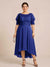 A-Line/Princess Scoop Half Sleeves Plus Size Mother of the Bride Dresses with Applique