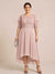 A-Line/Princess Scoop Half Sleeves Plus Size Mother of the Bride Dresses with Applique