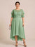 A-Line/Princess Scoop Half Sleeves Plus Size Mother of the Bride Dresses with Applique