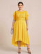 A-Line/Princess Scoop Half Sleeves Plus Size Mother of the Bride Dresses with Applique