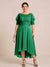 A-Line/Princess Scoop Half Sleeves Plus Size Mother of the Bride Dresses with Applique