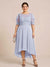 A-Line/Princess Scoop Half Sleeves Plus Size Mother of the Bride Dresses with Applique