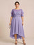 A-Line/Princess Scoop Half Sleeves Plus Size Mother of the Bride Dresses with Applique