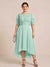 A-Line/Princess Scoop Half Sleeves Plus Size Mother of the Bride Dresses with Applique