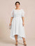 A-Line/Princess Scoop Half Sleeves Plus Size Mother of the Bride Dresses with Applique
