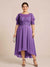 A-Line/Princess Scoop Half Sleeves Plus Size Mother of the Bride Dresses with Applique