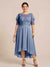 A-Line/Princess Scoop Half Sleeves Plus Size Mother of the Bride Dresses with Applique