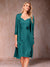 Sheath/Column V-Neck 3/4 Sleeves 2 Pieces Mother of the Bride Dresses with Ruched & Jacket