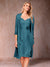 Sheath/Column V-Neck 3/4 Sleeves 2 Pieces Mother of the Bride Dresses with Ruched & Jacket