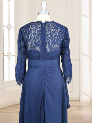 A-Line/Princess V-Neck 3/4 Sleeves Mother of the Bride Dresses with Applique