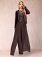 Sheath/Column Scoop Long Sleeves Jumpsuit with Applique & Jacket