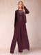 Sheath/Column Scoop Long Sleeves Jumpsuit with Applique & Jacket