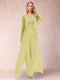 Sheath/Column Scoop Long Sleeves Jumpsuit with Applique & Jacket