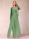 Sheath/Column Scoop Long Sleeves Jumpsuit with Applique & Jacket