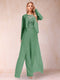 Sheath/Column Scoop Long Sleeves Jumpsuit with Applique & Jacket
