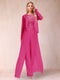 Sheath/Column Scoop Long Sleeves Jumpsuit with Applique & Jacket