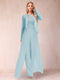 Sheath/Column Scoop Long Sleeves Jumpsuit with Applique & Jacket