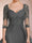 Sheath/Column V-Neck Half Sleeves Mother of the Bride Dresses with Applique