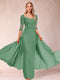 Sheath/Column V-Neck Half Sleeves Mother of the Bride Dresses with Applique
