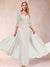 Sheath/Column V-Neck Half Sleeves Mother of the Bride Dresses with Applique