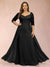 Sheath/Column V-Neck Half Sleeves Plus Size Mother of the Bride Dresses with Applique