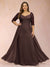 Sheath/Column V-Neck Half Sleeves Plus Size Mother of the Bride Dresses with Applique