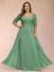 Sheath/Column V-Neck Half Sleeves Plus Size Mother of the Bride Dresses with Applique