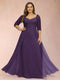 Sheath/Column V-Neck Half Sleeves Plus Size Mother of the Bride Dresses with Applique