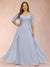 Sheath/Column V-Neck Half Sleeves Plus Size Mother of the Bride Dresses with Applique