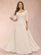 Sheath/Column V-Neck Half Sleeves Plus Size Mother of the Bride Dresses with Applique