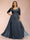 Sheath/Column V-Neck Half Sleeves Plus Size Mother of the Bride Dresses with Applique