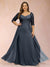 Sheath/Column V-Neck Half Sleeves Plus Size Mother of the Bride Dresses with Applique