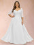 Sheath/Column V-Neck Half Sleeves Plus Size Mother of the Bride Dresses with Applique