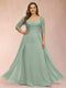 Sheath/Column V-Neck Half Sleeves Plus Size Mother of the Bride Dresses with Applique