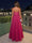 A-Line/Princess Strapless Sleeveless Evening Dresses with Ruffles & Split Side