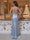 Sheath/Column Spaghetti Straps Sleeveless Evening Dresses with Split Side & Applique