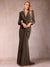 Trumpet/Mermaid V-Neck Long Sleeves Mother of the Bride Dresses with Ruffles