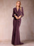 Trumpet/Mermaid V-Neck Long Sleeves Mother of the Bride Dresses with Ruffles