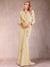 Trumpet/Mermaid V-Neck Long Sleeves Mother of the Bride Dresses with Ruffles