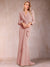 Trumpet/Mermaid V-Neck Long Sleeves Mother of the Bride Dresses with Ruffles