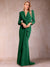 Trumpet/Mermaid V-Neck Long Sleeves Mother of the Bride Dresses with Ruffles
