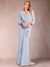 Trumpet/Mermaid V-Neck Long Sleeves Mother of the Bride Dresses with Ruffles
