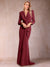 Trumpet/Mermaid V-Neck Long Sleeves Mother of the Bride Dresses with Ruffles