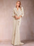 Trumpet/Mermaid V-Neck Long Sleeves Mother of the Bride Dresses with Ruffles