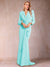 Trumpet/Mermaid V-Neck Long Sleeves Mother of the Bride Dresses with Ruffles