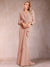 Trumpet/Mermaid V-Neck Long Sleeves Mother of the Bride Dresses with Ruffles
