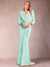 Trumpet/Mermaid V-Neck Long Sleeves Mother of the Bride Dresses with Ruffles