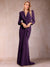 Trumpet/Mermaid V-Neck Long Sleeves Mother of the Bride Dresses with Ruffles