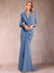 Trumpet/Mermaid V-Neck Long Sleeves Mother of the Bride Dresses with Ruffles